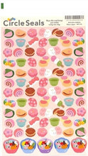 Load image into Gallery viewer, RYU RYU リュリュ シール ・ 春柄サークルシール和菓子 シール帳 福袋 スケジュール デコ ステッカー ダイアリー ごほうび 花 アルファベット シール 桜餅 団子 あんみつ どらやき スケジュール帳 手帳のタイムキーパー :4510180200238