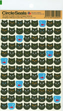 Load image into Gallery viewer, RYU-RYU リュリュ シール ・ サークルシール黒にゃんこ スケジュール帳 手帳のタイムキーパー :4510180235902