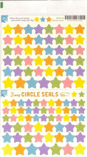 画像をギャラリービューアに読み込む, #3wサークルシールカラフルスター リュリュ <Japan seal> :4510180237005