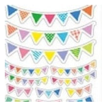 Load image into Gallery viewer, Circle Seals & Basic Garland - Colorful Decoration, 58 Stickers - Garland, Flags, Stars, Lights, Ornaments, Pastel, Cute :4510180237166