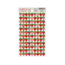 Load image into Gallery viewer, Circle Seals Basic - Strawberry - 108 Seals - Strawberry - Fruit - Pink - Red - Circle Seals - Round - Cute - Pop - Reward Seals :4510180237173