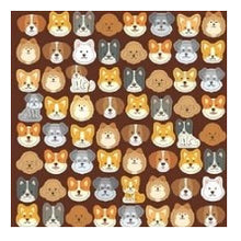 Load image into Gallery viewer, Circle Seals Basic Dog Face 104 Seals Dog Shiba Inu Corgi Husky Poodle Pug Circle Seals Round Cute Animal Reward Seals: 4510180237227