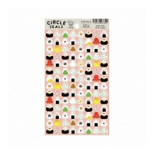 Load image into Gallery viewer, Circle Seal Basic Onigiri Seal Rice ball Umeboshi Salmon Tarako Konbu Okaka Wakame Egg Japanese-style Rice Food Round Cute Pop :4510180237302