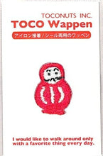 Load image into Gallery viewer, TOCONUTS トコナッツ シール ・ 和柄ワッペンステッカーMM 達磨 だるま シール帳 刺繍 アップリケ ワッペン 福袋 丸 おしゃれ デコレーション ハート スマホ ステッカー 花 かわいい スケジュール帳 手帳のタイムキーパー :4512367189657