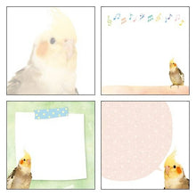 Load image into Gallery viewer, TSUTSUMU 包むエムズ ノート スクエア アニマルメモ オカメインコ a5 b5 方眼 罫線 横罫 無地 付箋 メモ帳 かわいい おしゃれ 小さい リング キャラクター スケジュール帳 手帳のタイムキーパー :4512427013601