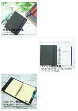 Load image into Gallery viewer, DELFONICS デルフォニックス 手帳カバー A6 ロルバーンポケット付メモカバーM ブラック a5 b5 革 透明 ゴムバンド ブランド おしゃれ 大人かわいい 手帳 カバー スケジュール帳 手帳のタイムキーパー :4516085282775