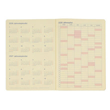 Load image into Gallery viewer, 【セット購入で送料無料】 DELFONICS デルフォニックス 2026 3月始まり (2026年4月始まり) 手帳 月間式(ブロック) A5 ロルバーン ノートダイアリー フラワー フローラ フィルム アクア 薄い 軽い ホチキス綴じ シンプル 大人かわいい スケジュール帳 :4516085301469