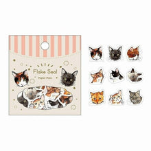 画像をギャラリービューアに読み込む, papierplatz パピアプラッツ シール ・ ポンチセ cat フレーク ネコ シール帳 福袋 丸 おしゃれ アルバム デコレーション ハート 大量 ステッカー スマホ ごほうび 花 かわいい スケジュール帳 手帳のタイムキーパー :4520491378687