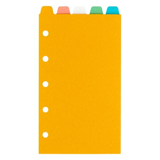ASHFORD System Diary Refill Micro5 (5 holes) Color Index Top 5-tier MICRO5 6 holes M5 Pocket Season Game Ring Genuine Leather Schedule Book Diary Timekeeper :4535036714349