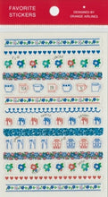 画像をギャラリービューアに読み込む, ORANGE AIRLINES オレンジエアライン シール ・ Favorite Stickers -Line Flower ナイフとフォーク 花 デザイン文具 スケジュール帳 手帳のタイムキーパー :4545623822111