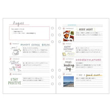Load image into Gallery viewer, MARKS System Techo Refill A5 (6-hole) Refill Undated Diary A5 Bullet Journal Life Log Notebook Accessories Refill Schedule Planner Timekeeper for Techo :4550045003352