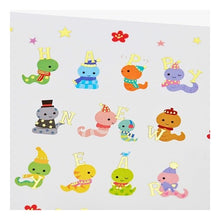 Load image into Gallery viewer, #サンリオ #ネンガJNP7-5(4) サンリオ(SANRIO) 年賀状 年賀はがき 巳年 3枚入り ポストカード 文字を持つヘビ メッセージカード グリーティングカード JNP 7-5 110183 : sanrio Nenga JNP7-5(4) :4550337110188