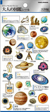 画像をギャラリービューアに読み込む, CRUX クラックス シール ・ 大人の図鑑シール 天体プラネタリウム 銀河 宇宙飛行士 衛星 火星 月 太陽 オーロラ シール帳 福袋 丸 おしゃれ アルバム デコレーション ハート 大量 ステッカー スマホ ごほうび 花 かわいい スケジュール帳 手帳のタイムキーパー :4550432047693