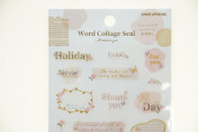 画像をギャラリービューアに読み込む, KAMIO JAPAN カミオジャパン シール ・ PM WORD COLLAGE SEAL フラワー ピンク メッセージ スケジュール帳 手帳のタイムキーパー :4550432084438