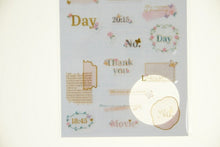 画像をギャラリービューアに読み込む, KAMIO JAPAN カミオジャパン シール ・ PM WORD COLLAGE SEAL フラワー ピンク メッセージ スケジュール帳 手帳のタイムキーパー :4550432084438