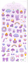 画像をギャラリービューアに読み込む, KAMIO JAPAN カミオジャパン シール ・ PM PUFFYICONSEAL/PURPLE シール帳 スケジュール デコ ステッカー ダイアリー スケジュール帳 手帳のタイムキーパー :4550432134836