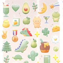画像をギャラリービューアに読み込む, KAMIO JAPAN カミオジャパン シール ・ PM PUFFYICONSEAL/GREEN シール帳 スケジュール デコ ステッカー ダイアリー スケジュール帳 手帳のタイムキーパー :4550432134843