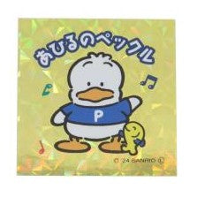#PM サンリオ コレキラステッカー あひるのペックル キラキラ ホログラム 音符 黄色 青いシャツ デコレーション 文房具 手帳用 プレゼント用 かわいい キャラクターグッズ カミオジャパン :4550432240629