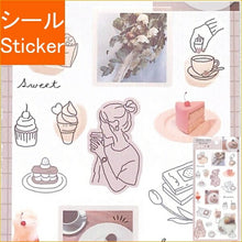 Load image into Gallery viewer, KAMIO JAPAN カミオジャパン シール ・ CHOICE DAYS SCENEステッカー/CAFE ココア シール帳 福袋 丸 おしゃれ アルバム デコレーション ハート 大量 ステッカー スマホ ごほうび 花 かわいい スケジュール帳 手帳のタイムキーパー :4550451026860