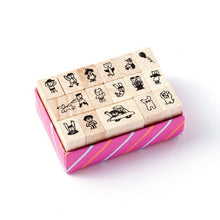 Load image into Gallery viewer, IROHA いろは出版 スタンプ ・ AIUEOSTAMP チビ AIUEO スタンプ台 オーダー キャラクター かわいい 手帳 印鑑 ハンコ スケジュール帳 手帳のタイムキーパー :4560486581319