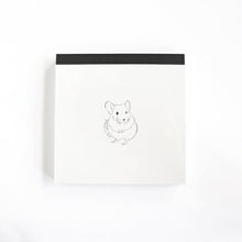 Load image into Gallery viewer, GREENFLASH Animal Series Square Memo Pad Chinchilla A5 B5 Grid Ruled Lined Blank Sticky Notes Cute Stylish Small Ring Character Planner Notebook Timekeeper :4562482820850