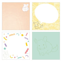 Load image into Gallery viewer, GREENFLASH Animal Series Square Memo Pad Chinchilla A5 B5 Grid Ruled Lined Blank Sticky Notes Cute Stylish Small Ring Character Planner Notebook Timekeeper :4562482820850