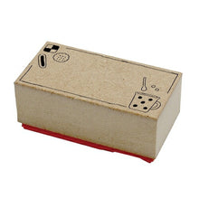 Load image into Gallery viewer, YAMAZAKURA Mizutama03 Tea Time Rectangular Frame Stamp, Stamp Pad, Ink, Cute Character, Planner Illustration, 6mm, 5 pieces, 3 pieces, Reward Stamp, Office, Teacher, Schedule Book, Planner Timekeeper :4571105929566