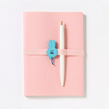 Load image into Gallery viewer, IROHA いろは出版 手帳小物 ・ BOOKBAND appliqueABA-05 UB-balloon BL AIUEO 手帳バンド ブックバンド ペンホルダー かわいい ほぼ日 ネック クリップ スケジュール帳 手帳のタイムキーパー :4573468145379
