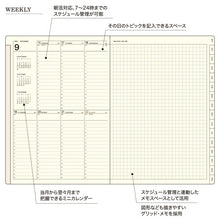 Load image into Gallery viewer, LACONIC ラコニック 手帳 2025 1月始まり 2024年 9月始まり ウィークリー バーチカルレフト バーチカル A5 2509 VL リフィル 仕事計画 中身 だけ ライフログ ダイアリー 月間 おしゃれ 手帳カバー スケジュール帳 手帳のタイムキーパー :4589988474493