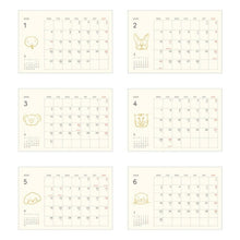 Load image into Gallery viewer, EL COMMUN エルコミューン 2025 年 1月始まり カレンダー H120×W180 卓上 リングタイプ Tickle ティックル 月曜始まり B6 マトカ MATOKA キャラクター デザイン おしゃれ 大人かわいい スケジュール帳 手帳のタイムキーパー :4589954869148
