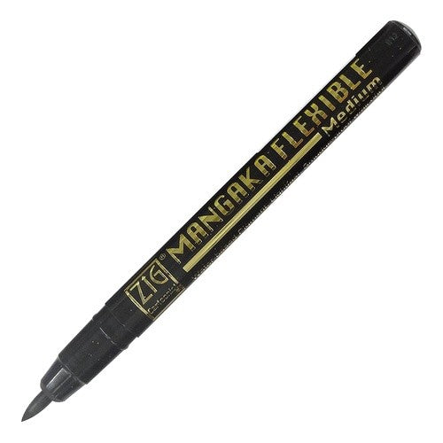 #ZIG CARTOONIST MANGAKA FLEXIBLE MEDIUM BLACK (株)呉竹精昇堂 :4901427228335