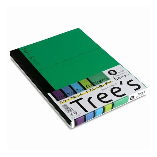#Trees B5 B罫 5色パック 極東ノート(株) :4901470067943
