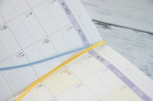 Load image into Gallery viewer, 【SALE価格】KUTSUWA クツワ 2024年1月始まり(2023年12月始まり) 手帳 A6 家計簿付き手帳 透明カバー ZOO ライトブルー SHOO・LA・RUE シューラルー ボタン ベルト グッズ ノート 大人かわいい かわいい 手帳カバー スケジュール帳 手帳のタイムキー :9784820738114