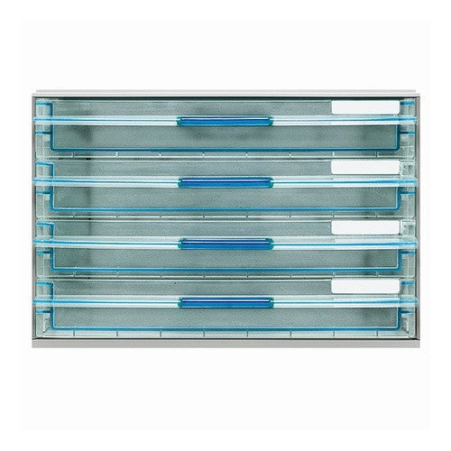 #レターケース<UNIFEEL>A4タテ透明引き出しタイプ浅型4段 コクヨ(株) :4901480197234