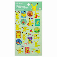 Load image into Gallery viewer, SUN-STAR サンスター文具 シール ・ ホログラムクリアシールPD4 ポケモンシール グリーン ホログラム スケジュール帳 手帳のタイムキーパー :4901770675800