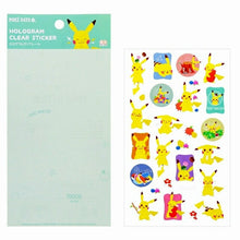 Load image into Gallery viewer, SUN-STAR サンスター文具 シール ・ ホログラムクリアシールPD4 ポケモンシール グリーン ホログラム スケジュール帳 手帳のタイムキーパー :4901770675800