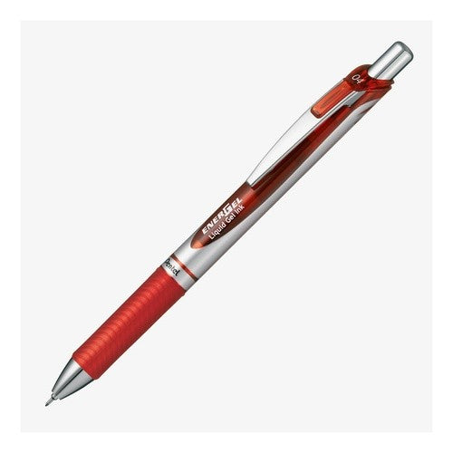 #ぺんてる #エナージェルノック式 0.4mm 赤 --- ボールペン ゲルインキ エナージェル ノック式 0.4mm シルバー軸 BLN74-B 赤 : Pentel Energel knock type 0.4mm red :4902506305046