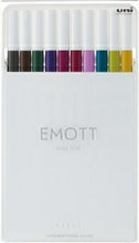 Load image into Gallery viewer, MITSUBISI 三菱鉛筆 筆記具 ・ EMOTT エモット 10色セット No.3 0.4mm uni ユニ カラーペン セット 8色 水性サインペン 手帳 デコ スケジュール帳 手帳のタイムキーパー :4902778248386
