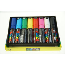画像をギャラリービューアに読み込む, #ユニ ポスカ 太字角芯 8色セット --- : Uni Posca Bold Square Core 8 Color Set :4902778974711