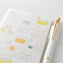 Load image into Gallery viewer, DESINPHIL MIDORI Designphil Midori 2026 January Start Diary Monthly (Block) B7 Pocket Diary Mini Dog Cat Flower Bird Old Man Design Adult Cute Small Thin Diary Schedule Book Diary Timekeeper :4966005292085
