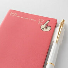 Load image into Gallery viewer, DESINPHIL MIDORI Designphil Midori 2026 January Start Diary Monthly (Block) B7 Pocket Diary Mini Dog Cat Flower Bird Old Man Design Adult Cute Small Thin Diary Schedule Book Diary Timekeeper :4966005292085