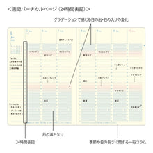Load image into Gallery viewer, 26年日の長さを感じる手帳<B6>紺 ミドリ(MIDORI) DESIGNPHIL :4902805223980 :4902805223973