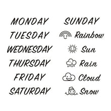 Load image into Gallery viewer, DESINPHIL MIDORI Paintable Stamp Rotating Stamp - Day of the Week and Weather Patterns - Stamp Pad Ink - Cute Character - Planner Illustration - 6mm - 5 Pieces - 3 Pieces - Reward Stamp - Office - Schedule Book - Planner Timekeeper: 4902805353755