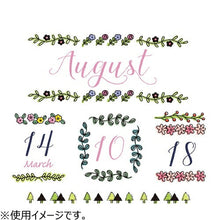 Load image into Gallery viewer, DESINPHIL/MIDORI Design Phil Midori Stamp/Paintable Stamp, Rotary Stamp, Plant Pattern, Stamp Pad, Ink, Cute Character, Planner, Illustration, 6mm, 5 pieces, 3 pieces, Reward Stamp, Office, Schedule Book, Planner Time Keeper: 4902805353830
