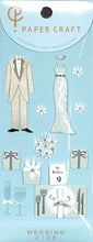 Load image into Gallery viewer, DESINPHIL・MIDORI デザインフィル・ミドリ シール ・ PC シール M 2128 結婚式柄 水色 A シール帳 福袋 丸 おしゃれ アルバム デコレーション ハート 大量 ステッカー スマホ ごほうび 花 かわいい スケジュール帳 手帳のタイムキーパー :4902805821285