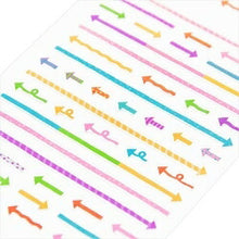 Load image into Gallery viewer, MIDORI Stickers - Arrow Pattern Sticker Book Lucky Bag Schedule Decoration Stickers Diary Rewards Flowers Alphabet Stickers Arrows Long-term Short-term Business Trips Events Concerts Travel Schedule Book - Timekeeper for Your Planner :4902805821476
