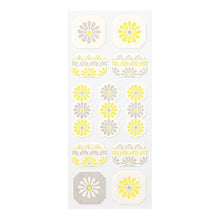 Load image into Gallery viewer, MIDORI 2505 Letterpress Flower Line Pattern Yellow Sticker Book Lucky Bag Round Stylish Album Decoration Heart Lots of Stickers Smartphone Reward Flower Cute Schedule Book Notebook Timekeeper :4902805825054