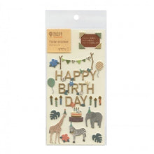Load image into Gallery viewer, #Seal 2514PCM Title: Birthday Animal Pattern --- Midori <Japan seal> :4902805825146