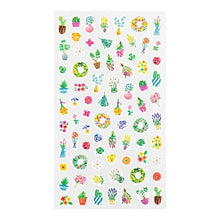 Load image into Gallery viewer, MIDORI Stickers - Daily Records Floral Sticker Book Lucky Bag Round Stylish Album Decoration Heart Large Quantity Stickers Smartphone Reward Flower Cute Schedule Book Notebook Timekeeper: 4902805825658