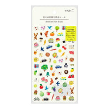Load image into Gallery viewer, MIDORI Seals, Daily Record Motif Pattern Seal Book Lucky Bag Round Stylish Album Decoration Hearts Large Quantity Stickers Smartphone Reward Flowers Cute Schedule Book Notebook Timekeeper :4902805825665